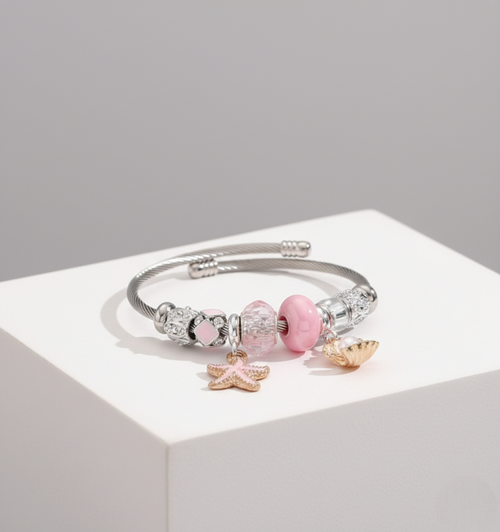 LuxeCharm Shell Bead Bracelet